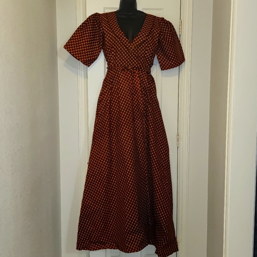 Ankara African Print Wrap Dress